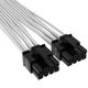 Кабель-перехідник Corsair Premium Individually Sleeved 12+4pin PCIe Gen 5 12VHPWR 600W cable, Type 4, WHITE - зображення 2