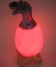 Дитячий портативний 3D нічник світильник динозавр в яйці Dinosaur Lamp різнокольоровий з пультом д/к з підзарядкою від USB - зображення 4