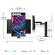 TFT 27" BenQ PD2705UA, IPS, 4K UHD, 99% sRGB, HDMI, DP, USB-C, USB-hub, HAS, колонки, темно-серый - изображение 4