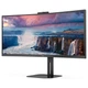 TFT 34" AOC CU34V5CW/BK, WQHD, VA, 100Гц, 1 мс, изогнутый, HDMI, DP, USB-C, USB-hub, webcam, колонки - изображение 3