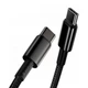 Кабель Baseus Tungsten Gold Fast Charging Data Cable Type-C to Type-C 100W 2m Black (CATWJ-A01) - зображення 6