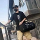 Спортивная / дорожная сумка мужская и женская тканевая с отделом для обуви Right модель 160-2 (Черная) - изображение 15