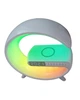 Настільна лампа-нічник Led Wireless Charging Speaker Google G11 (8527) 15W бездротова з колонкою, радіо, будильником та бездротовою зарядкою White - зображення 5