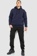 Худи мужской на флисе однотонный темно-синий 241R2650 Ager XL - изображение 2