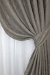 Комплект готовых штор VR-Textil Лен мрамор Pavliani № 1176ш Серо-коричневый 100х270 см 2 шт (31-553) - изображение 5