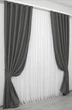 Комплект готовых штор VR-Textil Блэкаут Fusion Dimout № 793ш Графитовый 150х270 см 2 шт (30-581) - изображение 3