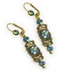 Серьги-подвески "Цветущая элегантность" Michal Negrin с голубыми кристаллами Swarovski - изображение 1