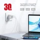 Сетевое зарядное устройство Intaleo TCG30GAN 30W GAN USB-C PD 3.0 +USB-A QC 3.0 White (1283126578274) - изображение 6