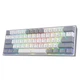 Клавіатура Redragon Fizz K617 RGB USB механічна, дротова, розмір 60% - Білий з сірим - зображення 1