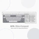 Клавіатура Redragon Fizz K617 RGB USB механічна, дротова, розмір 60% - Білий з сірим - зображення 8