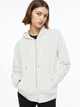 Толстовка на молнии утепленная с капюшоном женская H&M 060984902_white L Белая (6666000289681) - изображение 1