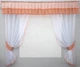 Кухонный комплект VR-Textil № 00к шторки с ламбрекеном белый с персиковым 200х170 см (59-778) - изображение 2