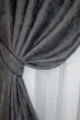 Комплект штор на люверсах VR-Textil Жакард Sultan YL № 1211ш Графітовий 150х250 см 2 шт (37-0004) - зображення 4