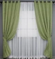 Комплект штор на люверсах VR-Textil Льон мармур Pavliani № 1175ш Оливковий 150х250 см 2 шт (37-0007) - зображення 2