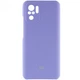 Силіконовий чохол з мікрофіброю та відкритим низом (AAA) для Xiaomi Redmi Note 10 / Note 10s (Бузковий) - зображення 1