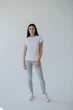 Лосины в рубчик с регулировкой для беременных HN L/XL Светло-серые - изображение 3