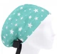 Медицинская шапочка женская HeadwearUniverse универсальная принт Звёзды на мятном - изображение 1