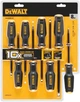 Набор отверток DeWALT TOUGHSERIES MAX FIT®", 8 шт: прямой шлиц: 5 x 100 мм, 6.5 x 100 мм, 8 x 150 мм, "Phillips": Ph1 x 75 мм, Ph2 x 100 мм, Ph3 x 150 мм, квадрат: SQ1 x 75 мм, SQ2 x 150 мм. DWHT65102-0 - изображение 3