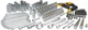 Набор инструментов головок, бит, шестигранных и накидных ключей DeWalt 1/4 3/8 1/2 на 205 предметов DWMT81534-1 - изображение 2