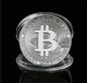 Сувенирная монета Bitcoin BTC Биткойн, в пластиковой коробочке, Silver - изображение 2