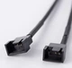 Перехідник живлення в оплетці MOLEX (молекс) 4 pin -> 2 шт 3/4 pin для кулера 12в 27см fan кулер кабель живлення cooler 2x (528894786-2) Чорний - зображення 2