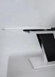 Стіл обідній Carvelo 140(180)x80 Біла Аляска / Чорний Уніколор Intarsio - зображення 11