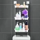 Полиця стелаж у ванну 3 яруси настінна Portable Toilet And Bathroom Storage Rack 88 х 30 см - зображення 2