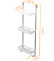 Полиця стелаж у ванну 3 яруси настінна Portable Toilet And Bathroom Storage Rack 88 х 30 см - зображення 8