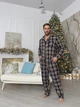 Чоловічий фланелевий піжамний комплект (штани+сорочка) COSY M Синій (cosy2078924) - зображення 1