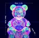 Мишка Love Bear медведь голографический 3D с LED подсветкой с розовым сердцем 32 см - изображение 3