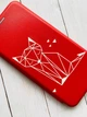 Чехол-книжка с рисунком для Samsung Galaxy A52 (A525) Красный; Лиса (принт 127) - изображение 2