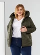 Женская демисезонная куртка с капюшоном больших размеров MODA 0063 68 Хаки (M -0063 /2 W ) - изображение 5