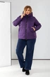 Женская демисезонная куртка с капюшоном больших размеров MODA 0063 52 Сиреневый (M -0063 /3 B ) - изображение 2