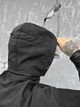 Тактична куртка Soft Shell з капюшоном що відстібається утеплювач фліс Black L - зображення 9