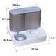 Миска для кошек собак Taotaopets 193306 Gray+White с автоматической поилкой и кормом - изображение 6
