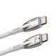 Кабель Baseus Glimmer Series Fast Charging Type-C to Type-C 100W 1m White - зображення 1