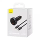 Автомобільний зарядний пристрій Baseus Digital Display 140W USB + Type-C + Кабель Type-C to Type-C 240W 1м для Macbook/iPad/Dell/Lenovo/HP Black - зображення 10