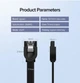Кабель Ugreen Angled SATA 3 Data Cable 0.5m Black US217 (30797) - изображение 9