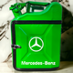 Подарочный набор для мужчин Канистра бар 10 л зеленая с логотипом Mercedes-Benz + 2 бокала - изображение 1
