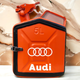 Подарунок набір для чоловіків Каністра бар 5 л помаранчева з логотипом Audi + 2 келиха - зображення 1