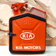 Подарочный набор для мужчин Канистра бар 5 л оранжевая с логотипом KIA + 2 бокала - изображение 1
