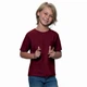Детская футболка JHK, KID T-SHIRT, базовая, однотонная, для мальчика, бордовая, размер 116, на 5/6 лет - изображение 1
