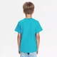 Детская футболка JHK, KID T-SHIRT, базовая, однотонная, для мальчика, бирюзовая, размер 134, на 9/11 лет - изображение 3