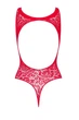 Боди из кружева открытое Obsessive B120 S/M/L красный - изображение 4