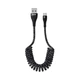Кабель Remax RC-139m USB МicroUSB Super Coiled Version чорний - зображення 1