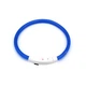 Светодиодный LED ошейник Lesko L-18 Blue S USB для собак и котов светящийся водоотталкивающий - изображение 1