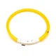 Светодиодный LED ошейник Lesko L-18 Yellow M USB светящийся водоотталкивающий для собак и котов - изображение 1