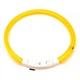 Светодиодный LED ошейник Lesko L-18 Yellow L USB для собак и котов светящийся водоотталкивающий - изображение 1