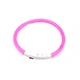 Світлодіодний LED нашийник Lesko L-18 Pink S USB для собак і котів водовідштовхуючий, що світиться - зображення 1