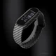 Ремінець силіконовий для фітнес браслета Xiaomi Mi Band 5/6/7 Silver Carbon з металевою кнопкою (mrk2503) - зображення 2